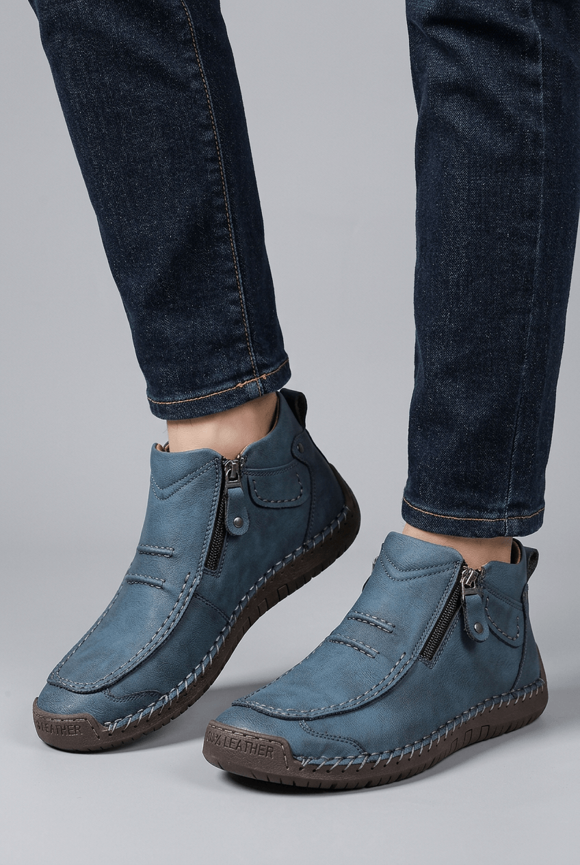 Men's Boots | Side Zipper & Moccasin Stitch Detail