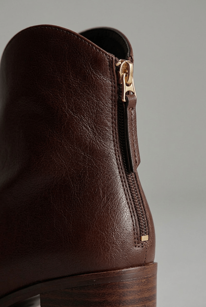 Women's Block Heel Ankle Boots | Side Zip Fastening