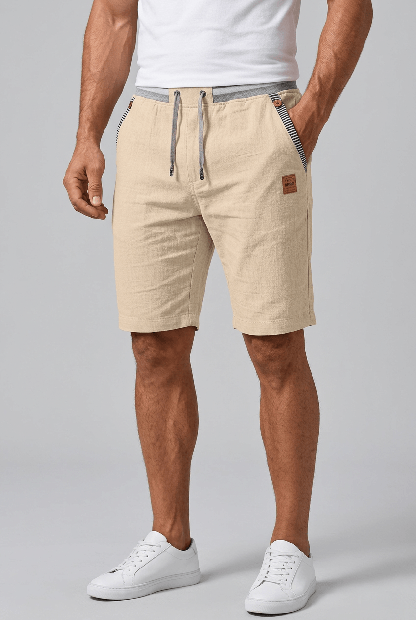 Men's Shorts | Contrast Waistband & Striped Pocket