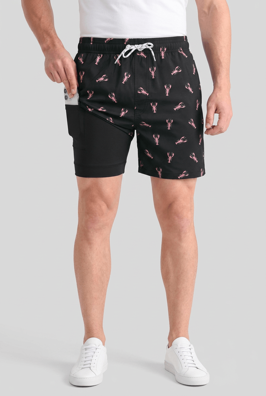 Men's Swim Shorts | Print & Built-In Compression Liner
