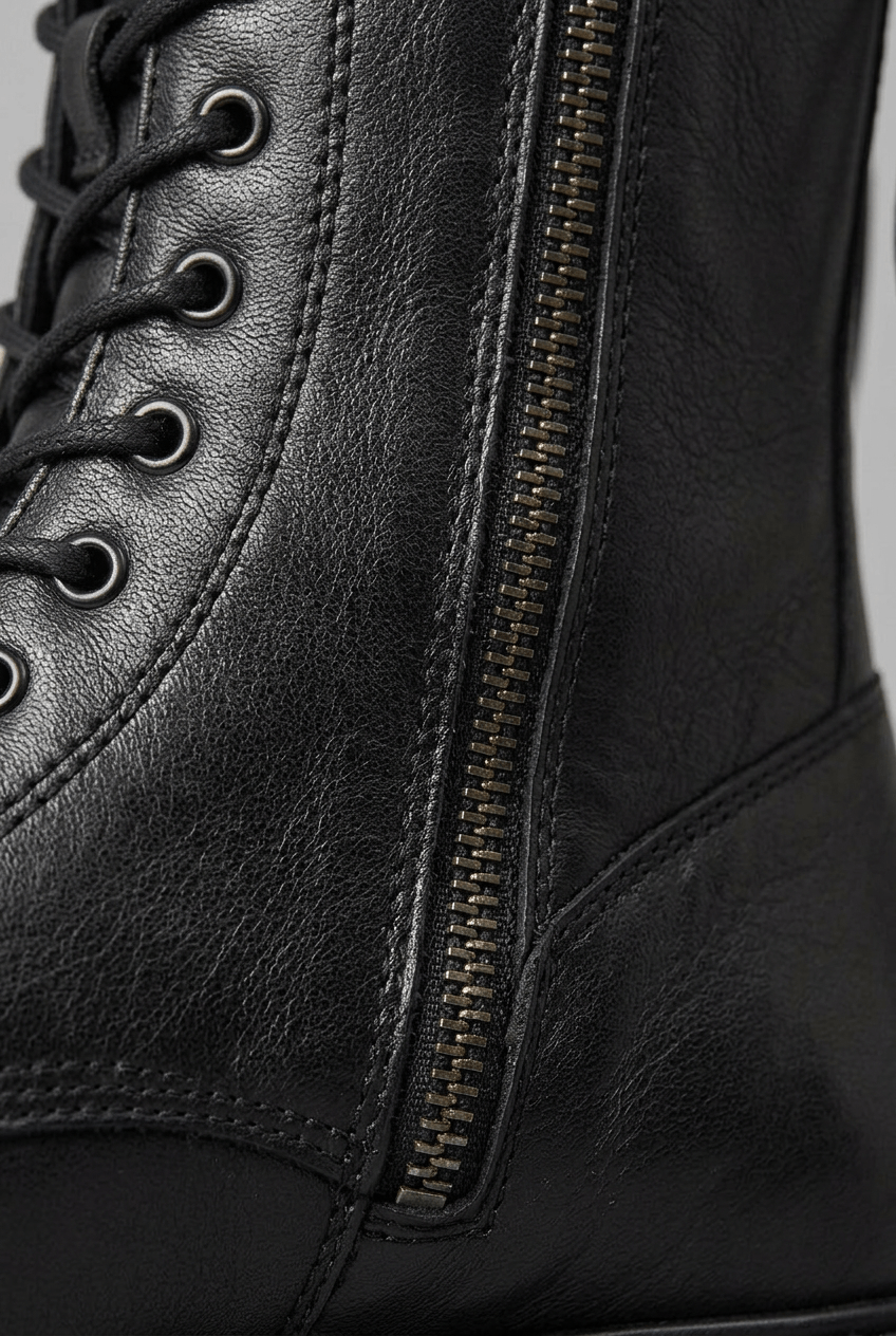 Women's Lace-Up Boots | Side Zip & Chunky Sole