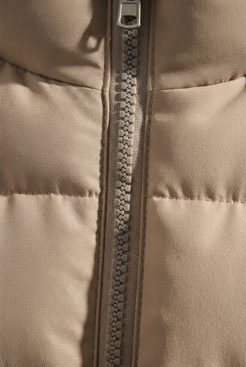 Women's Sleeveless Puffer Vest | Quilted High Collar & Zip Front