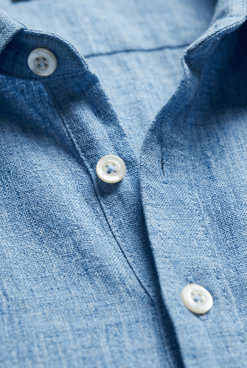 Men's Shirt | Half Placket & Roll-Up Sleeves