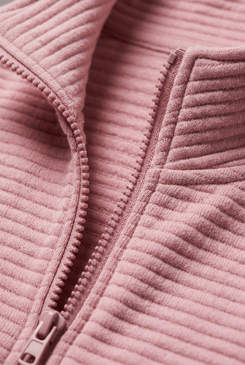Women's Quarter-Zip Pullover | Ribbed & Stand Collar