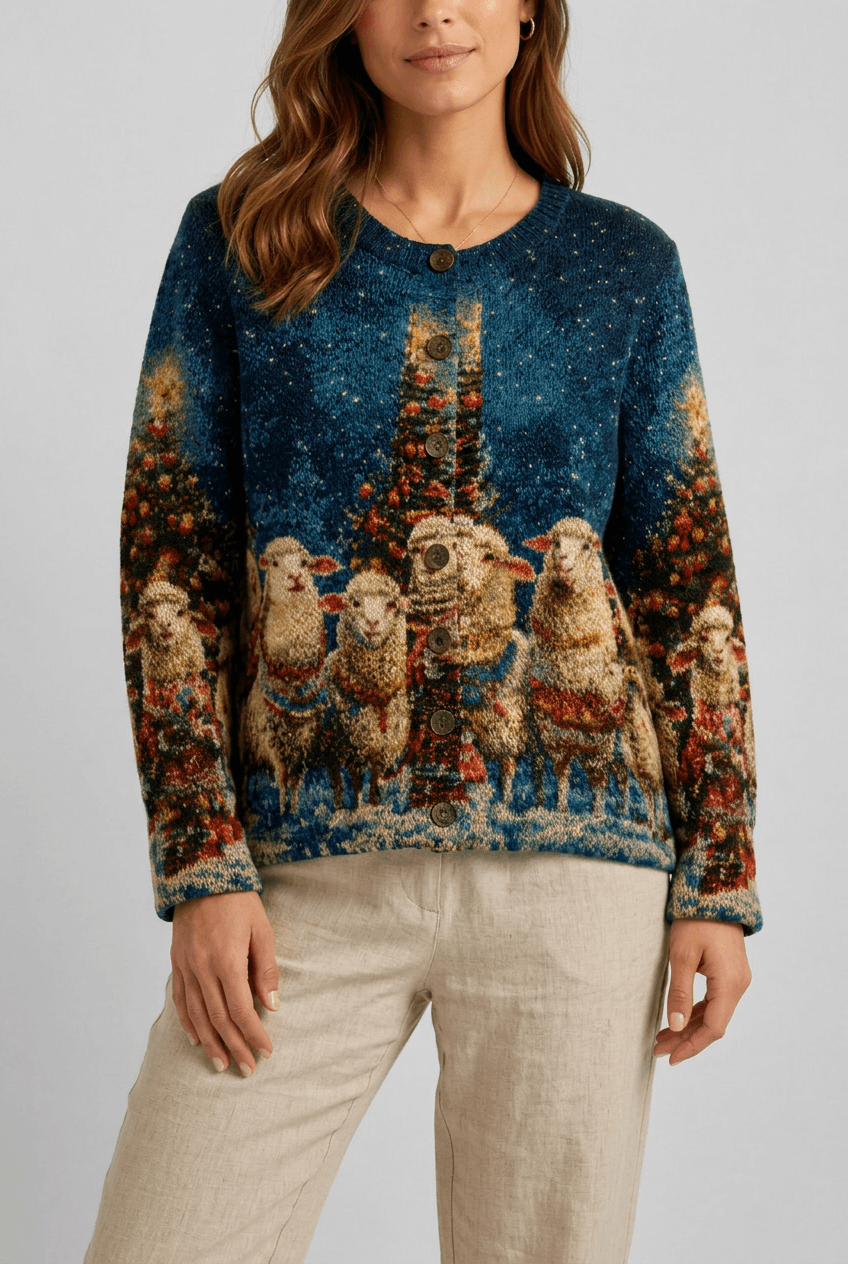 Women's Knitted Button Front Cardigan | Long Sleeve