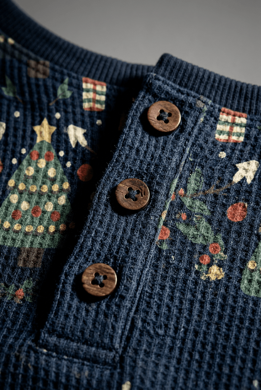 Women's Christmas Tree Jumper | Print Waffle Knit
