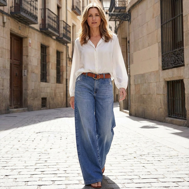 Women's High Waisted Wide Leg Jeans | Denim