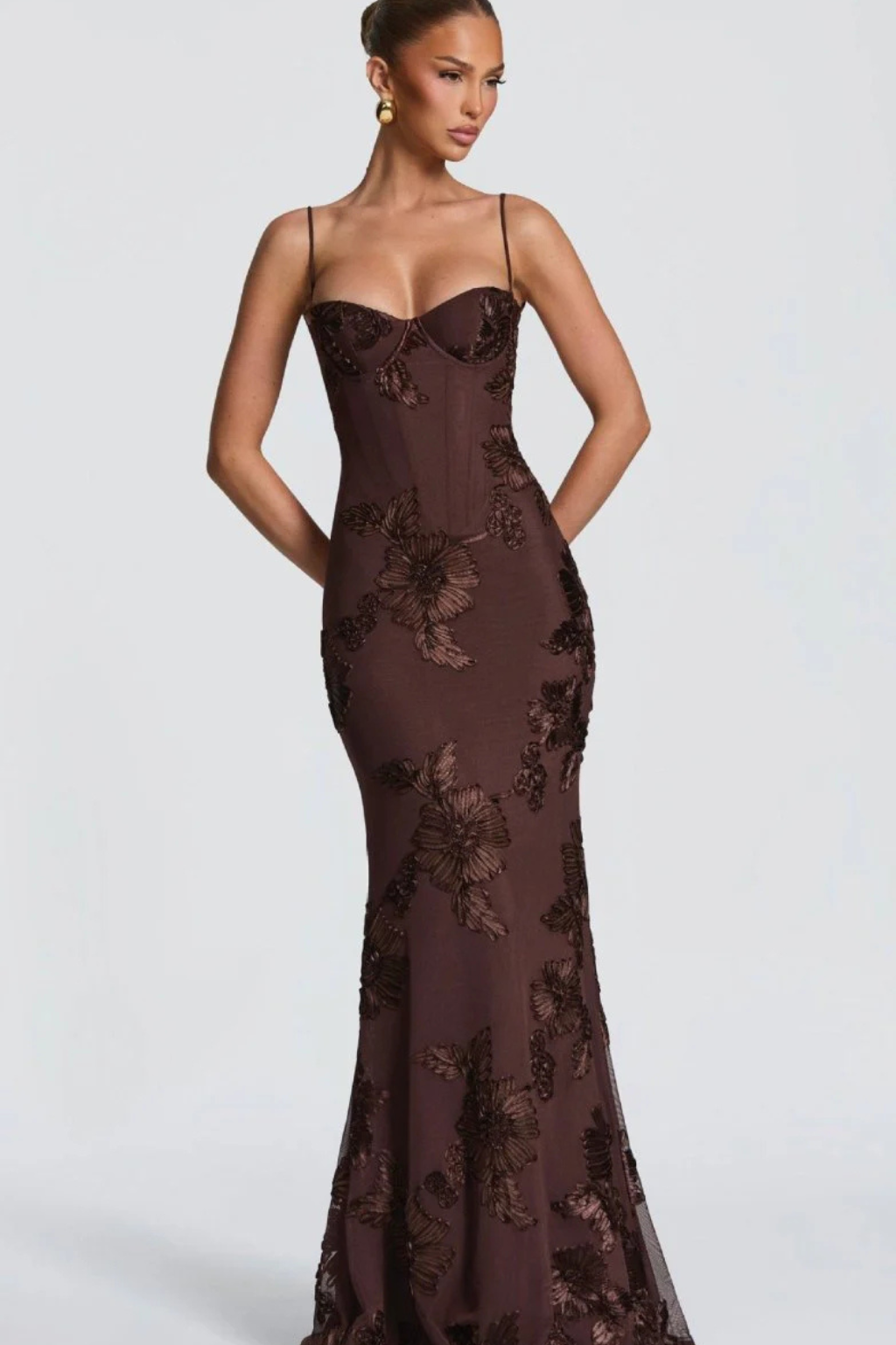 corset wedding guest dress Burgundy city reception Long 2026 Wedding Guest Dress