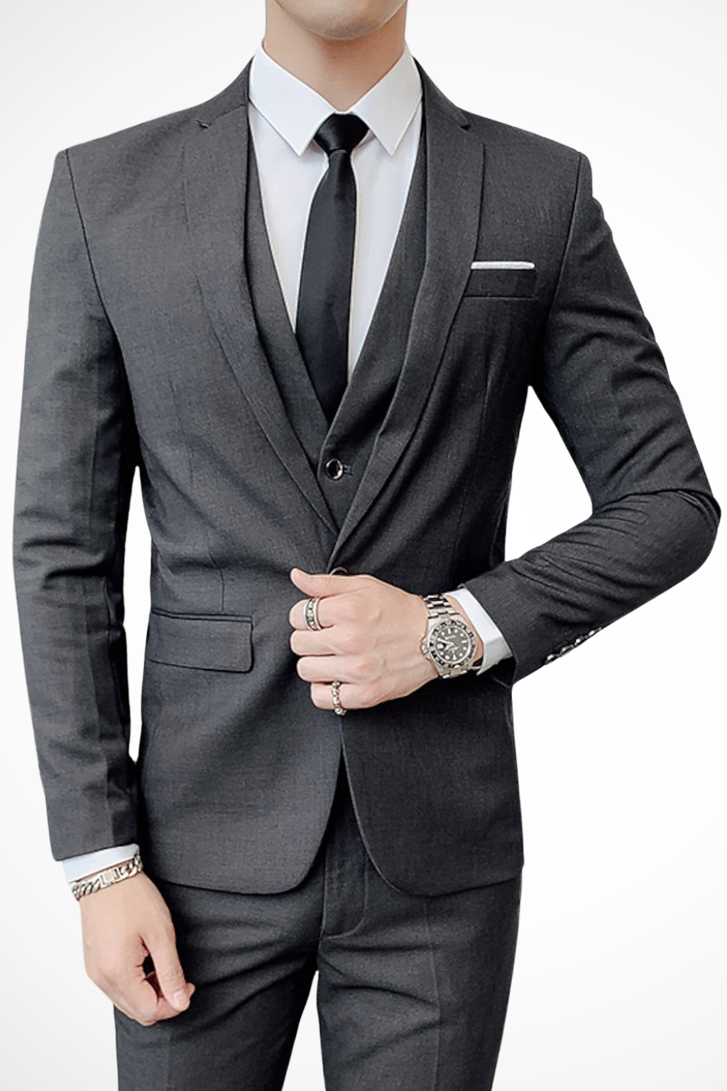 Men's Suit | Slim Fit Notch Lapel 3 Piece Wedding Guest