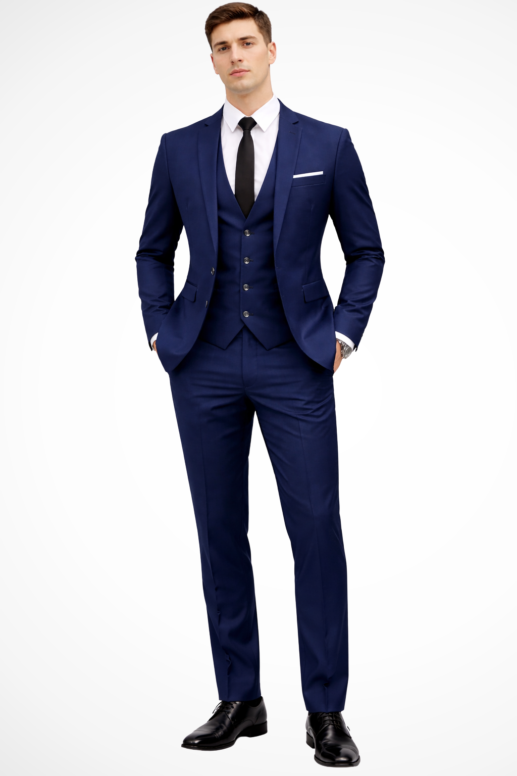 Men's Suit | Slim Fit Notch Lapel 3 Piece Wedding Guest
