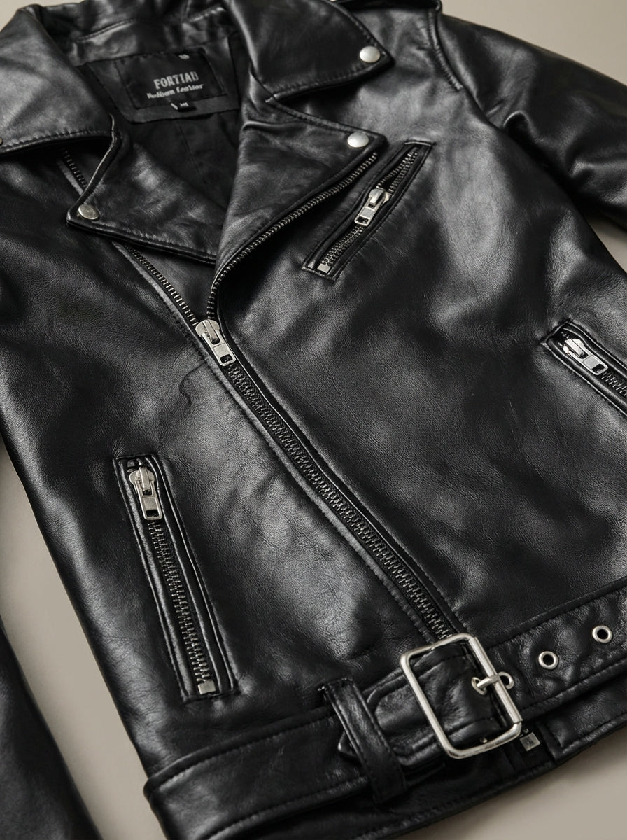 Men’s Biker Jacket | Belted
