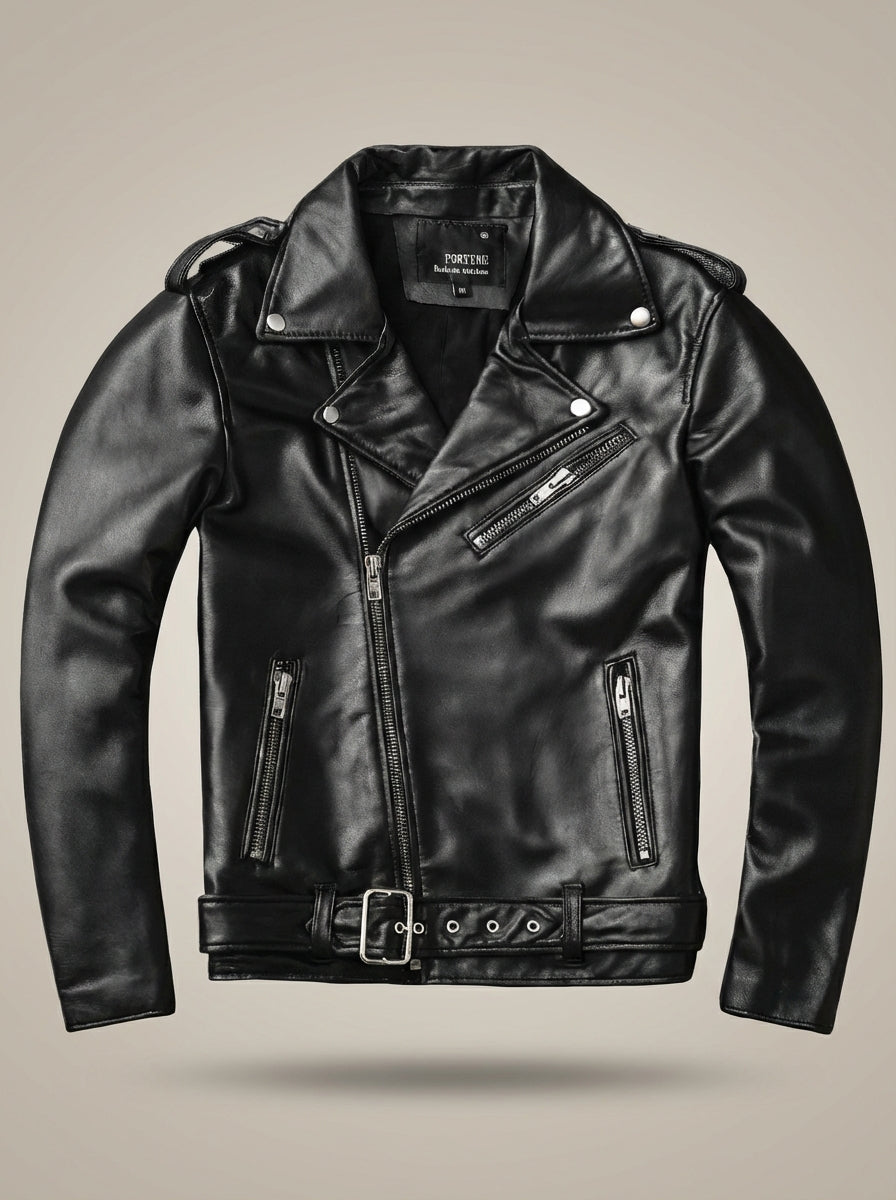 Men’s Biker Jacket | Belted