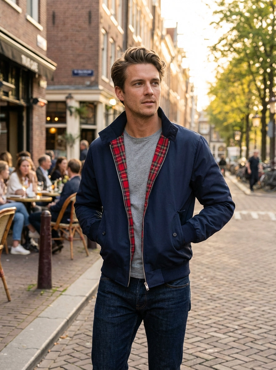 Jacket men | zip up casual outerwear lightweight comfortable modern  everyday style