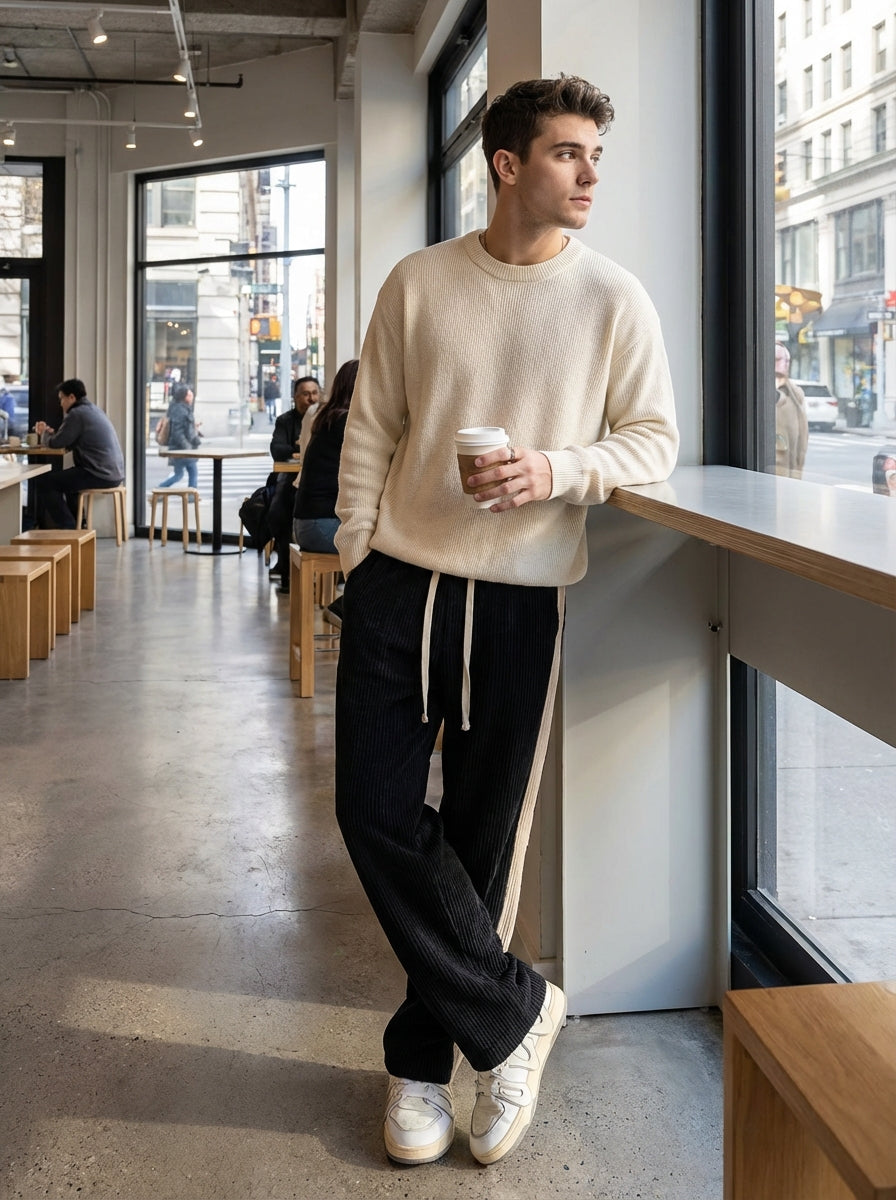 Men’s Casual Trousers | Drawstring Waist