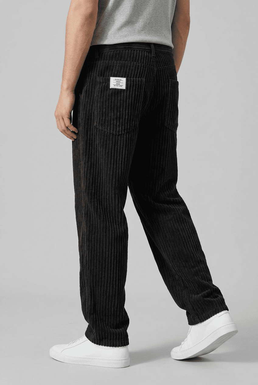 Men’s Casual Wide Leg Trousers | Textured
