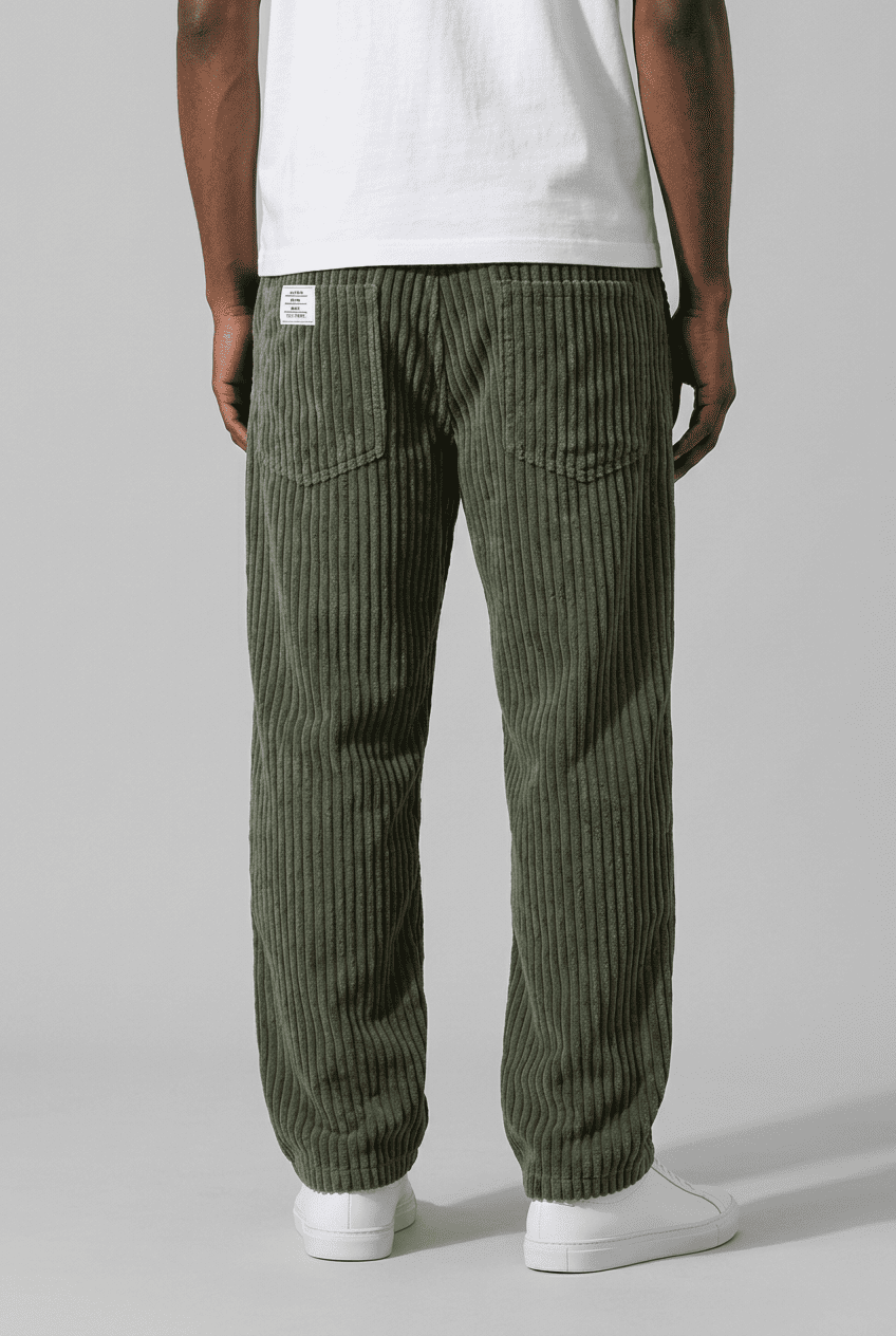 Men’s Casual Wide Leg Trousers | Textured