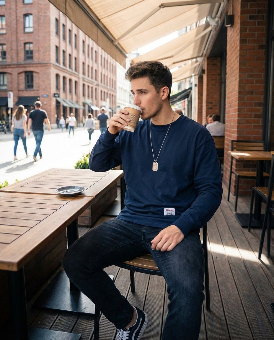 Men's Long Sleeve Sweatshirt | Oversized Fit