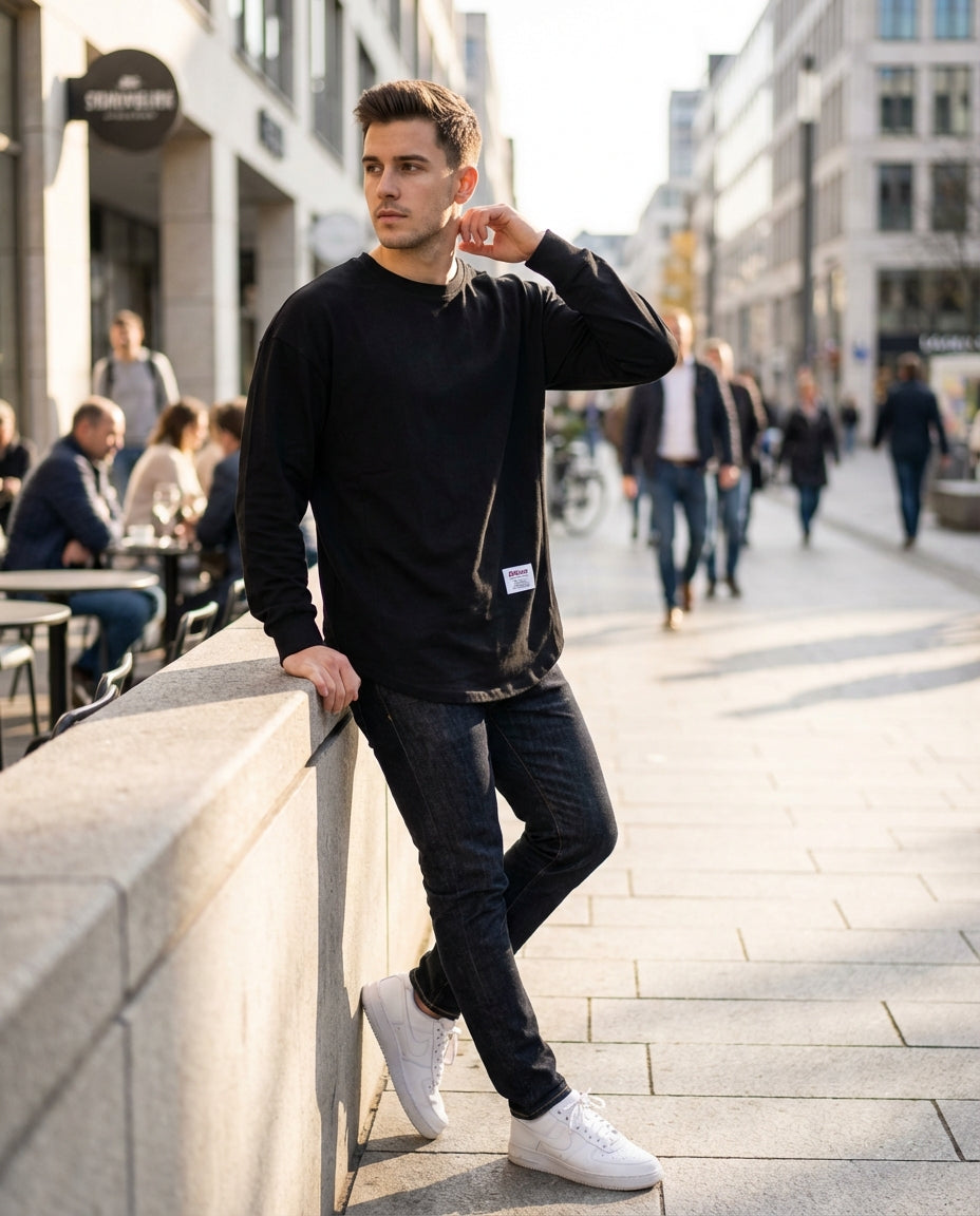 Men's Long Sleeve Sweatshirt | Oversized Fit
