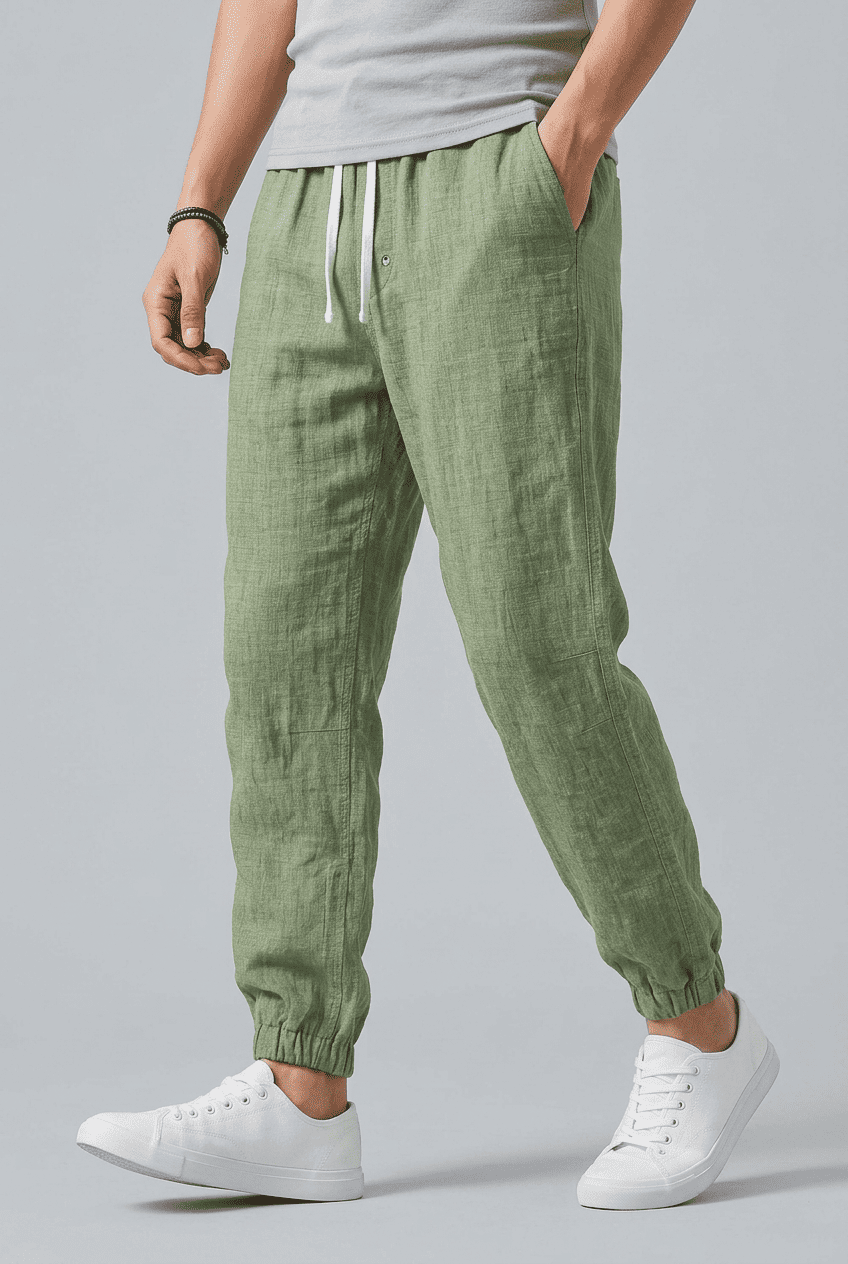 Men’s Relaxed Fit Drawstring Trousers | Casual