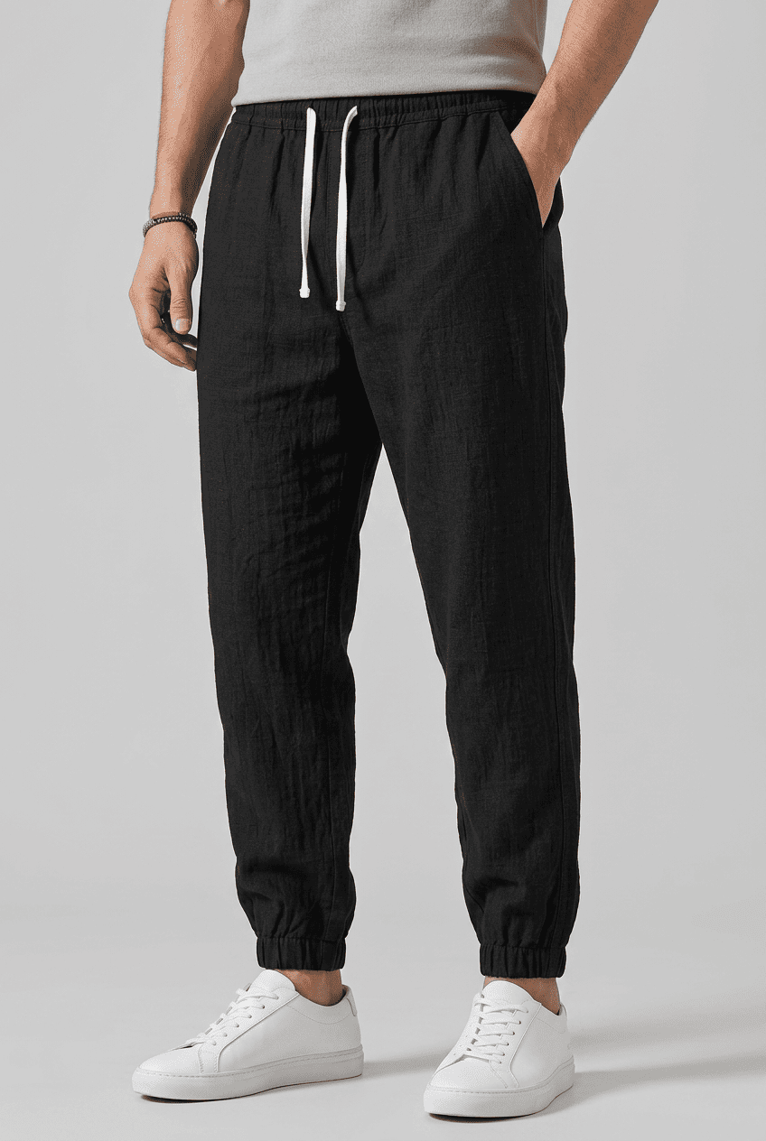 Men’s Relaxed Fit Drawstring Trousers | Casual