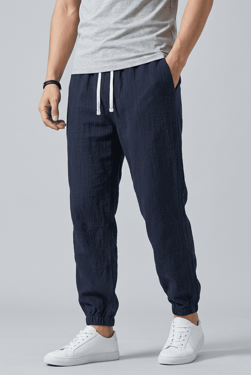 Men’s Relaxed Fit Drawstring Trousers | Casual