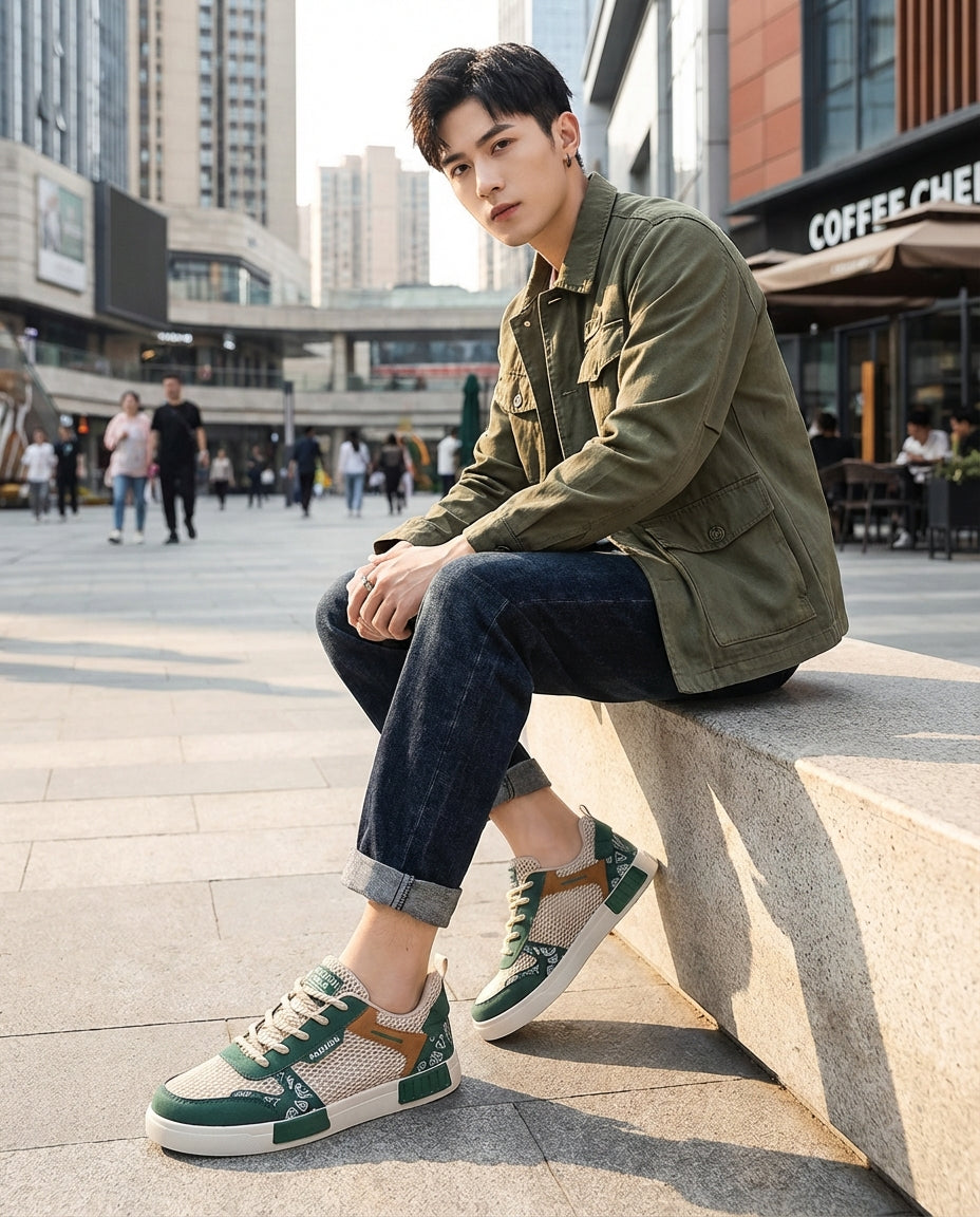 Men's Sneakers | Casual Trainers with Mesh Design