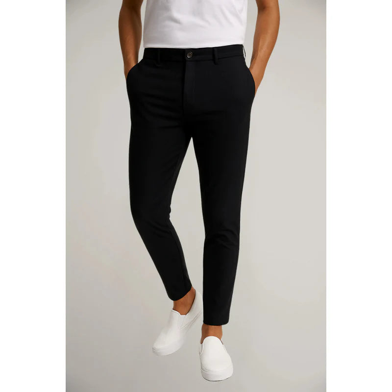 Men's Trousers | Slim Fit Tailored with Flat Front & Belt Loops