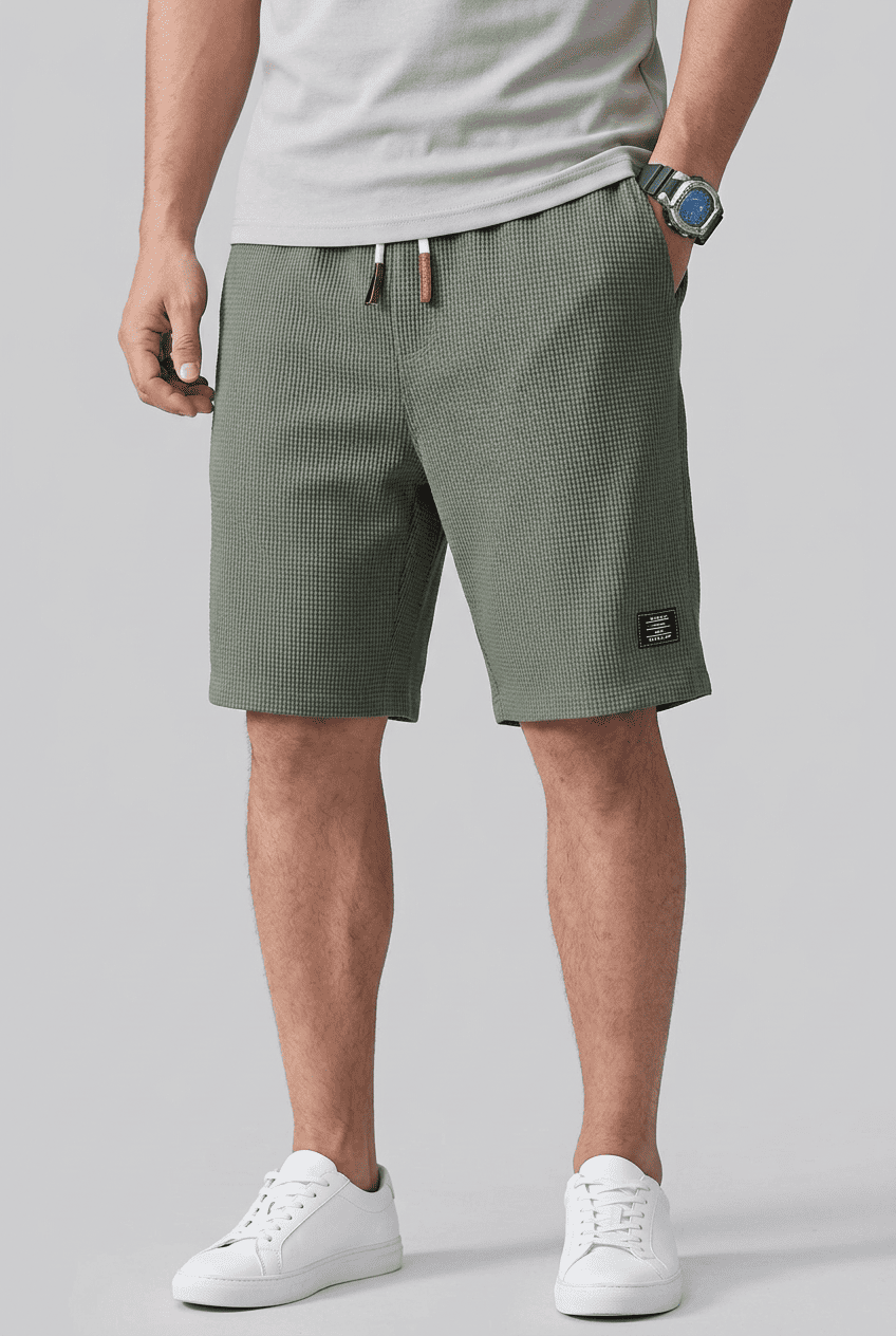 Men’s Textured Casual Summer Shorts | Relaxed Fit