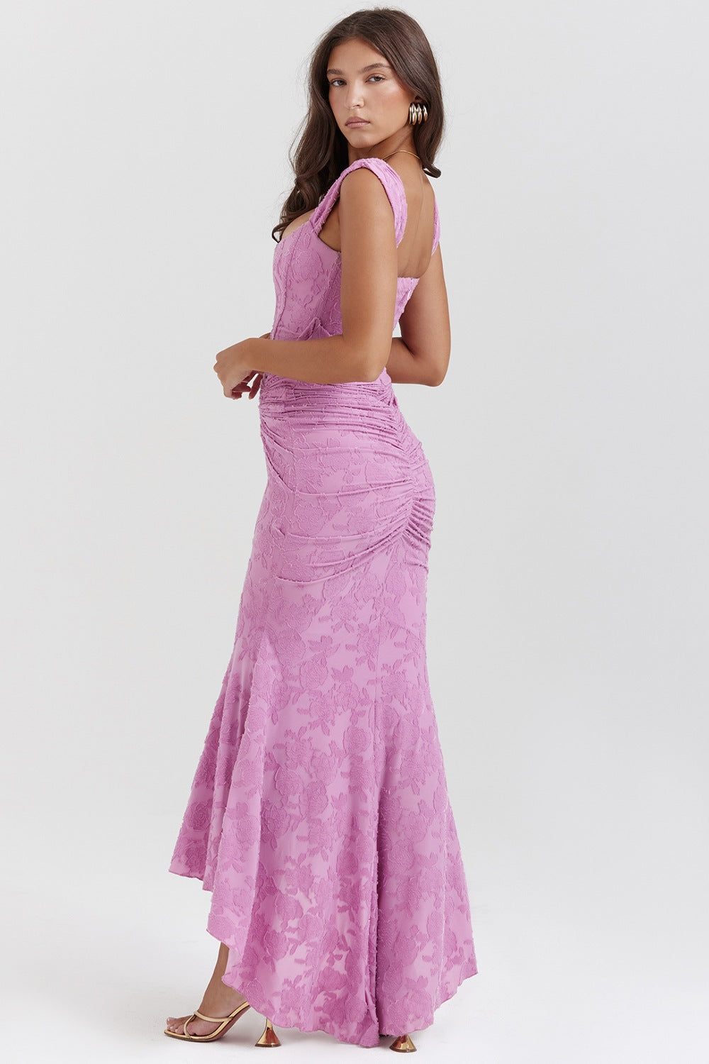 Women's Dress | Floral Wedding Guest Corset Ruched