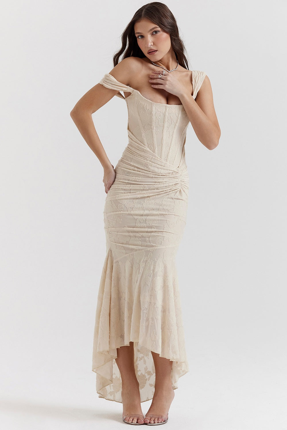 Women's Dress | Floral Wedding Guest Corset Ruched