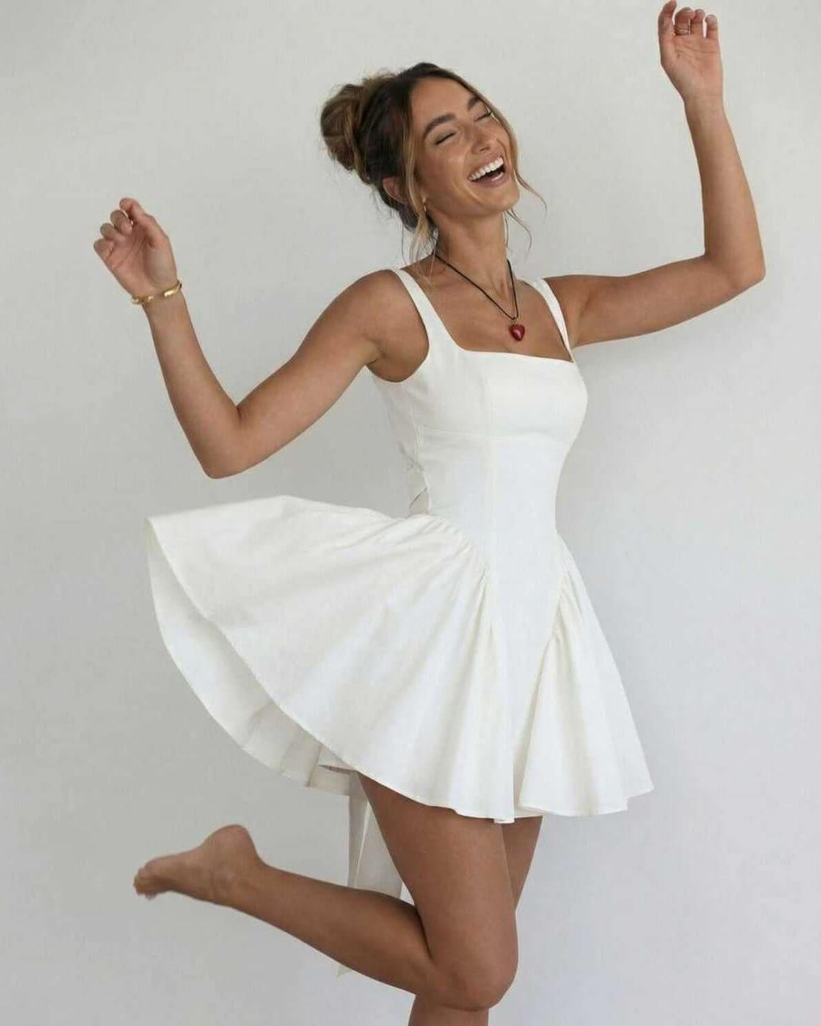 Women's Dress | Mini Sleeveless Backless Bow