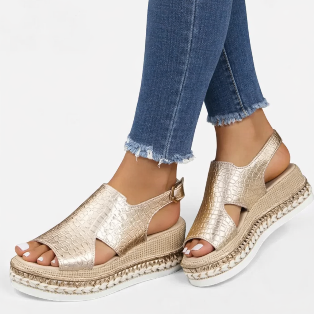 Women's Sandals | Wedge with Espadrille Sole & Open Toe