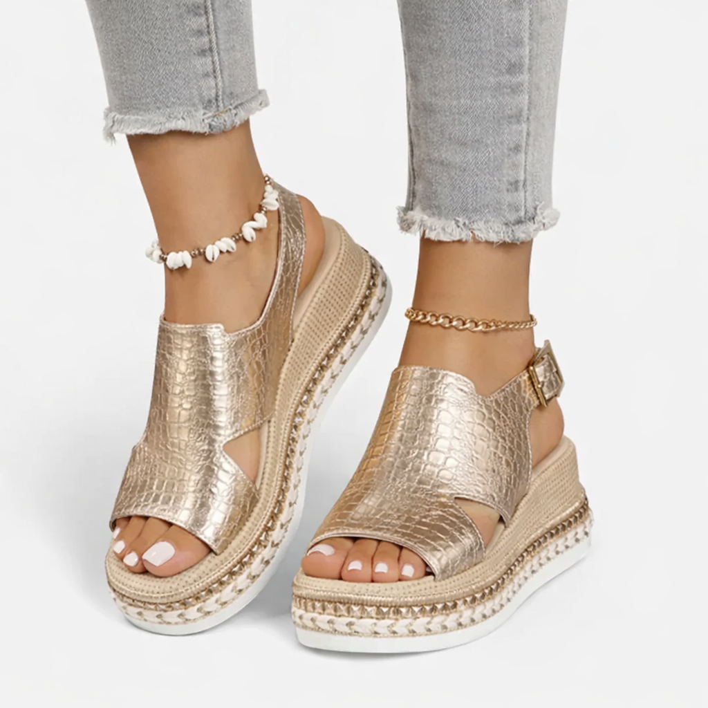 Women's Sandals | Wedge with Espadrille Sole & Open Toe