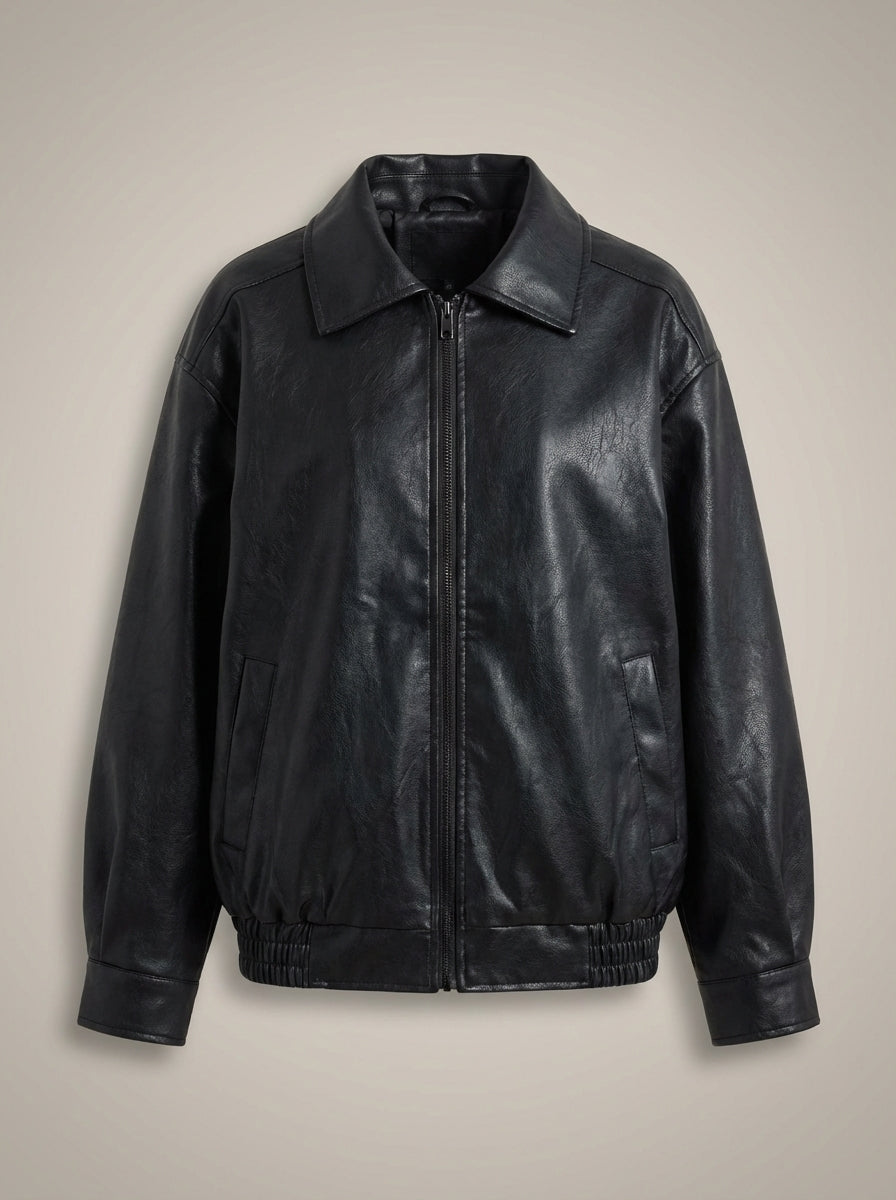 Women's Biker Style Jacket | Zip-Up