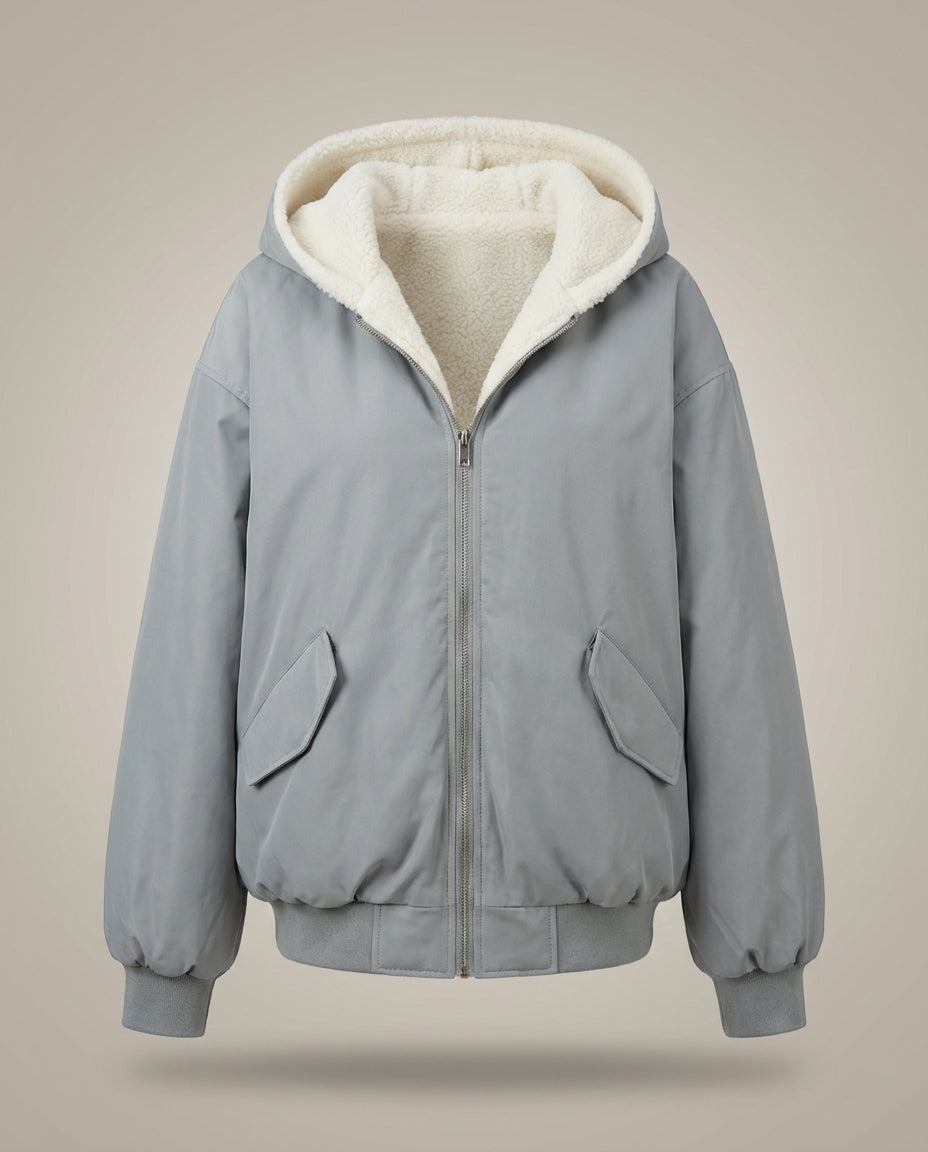 Women's Bomber Jacket | Zip-Up Oversized Fit