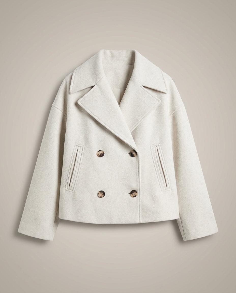 Women's Coat | Double Breasted Short Style