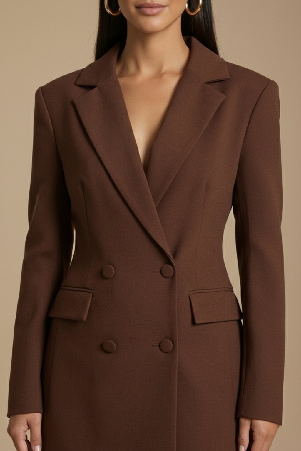 Women’s Dress | Double-Breasted Blazer Mini with Notched Lapel