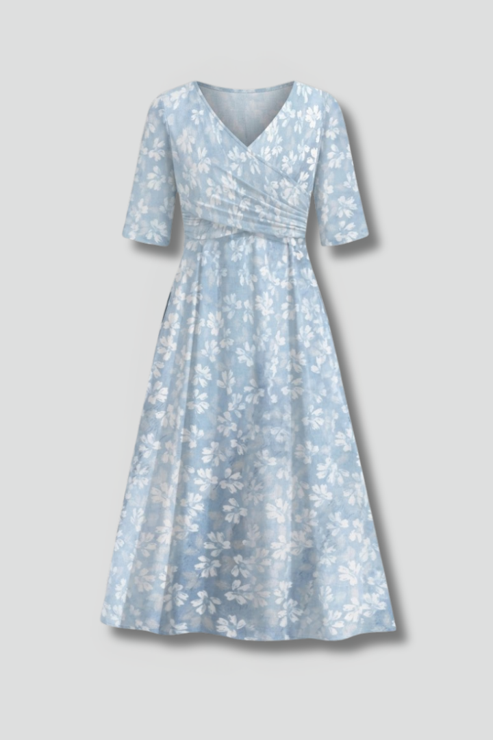 Women’s Dress | Midi V-Neck Side Pockets
