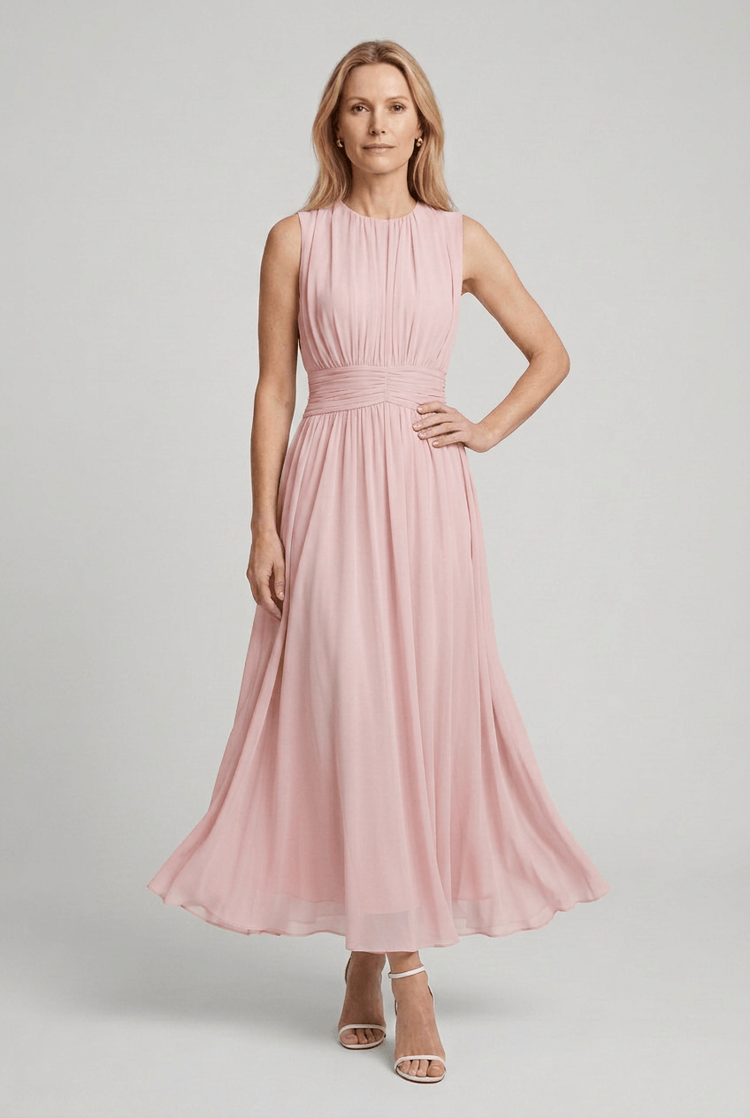 Women's Dress | Sleeveless Ruched A-Line Wedding Guest