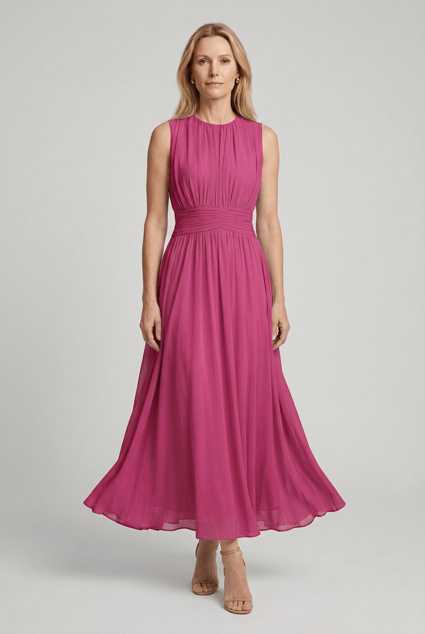 Women's Dress | Sleeveless Ruched A-Line Wedding Guest