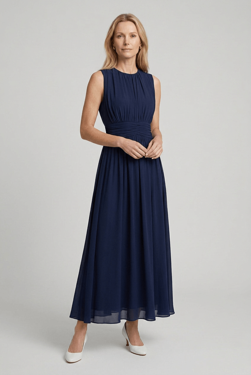 Women's Dress | Sleeveless Ruched A-Line Wedding Guest