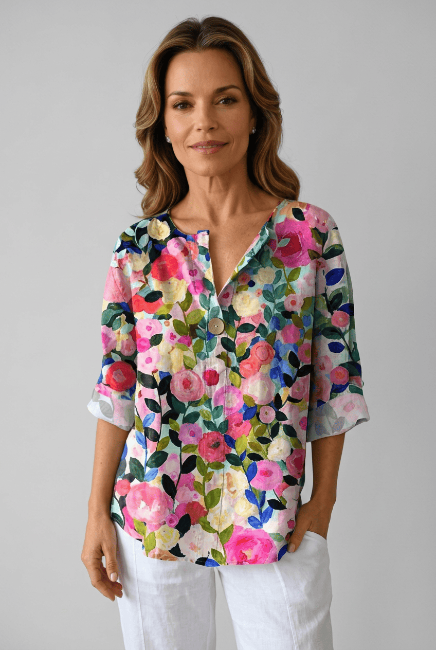 Women’s Floral Printed Relaxed Fit Blouse | Casual