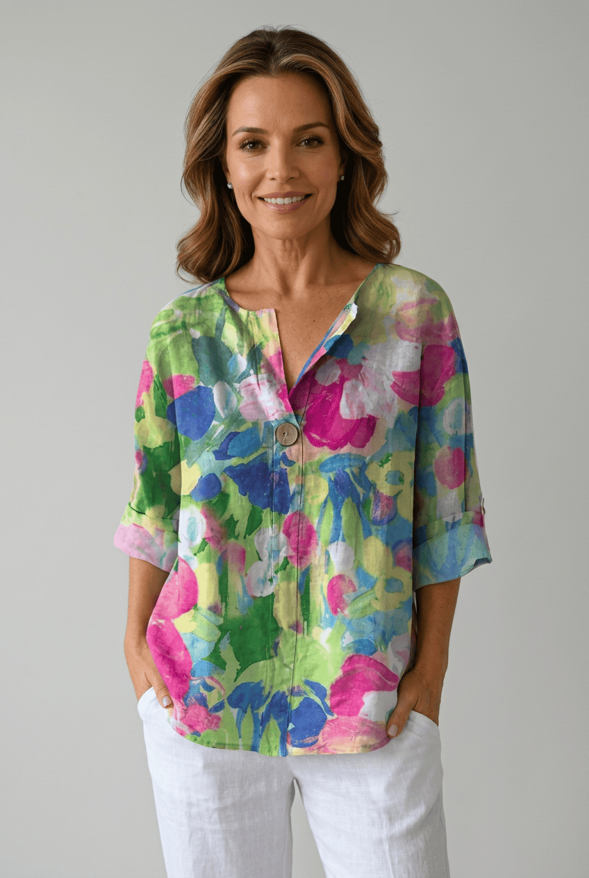 Women’s Floral Printed Relaxed Fit Blouse | Casual
