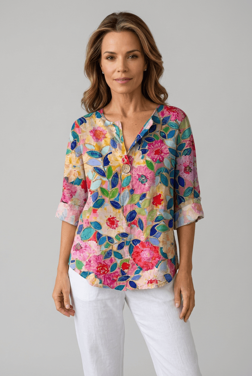 Women’s Floral Printed Relaxed Fit Blouse | Casual