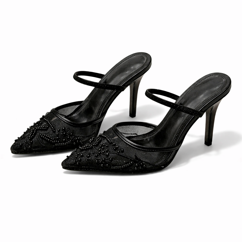 Women's Mule Heel | Pointed Toe Floral