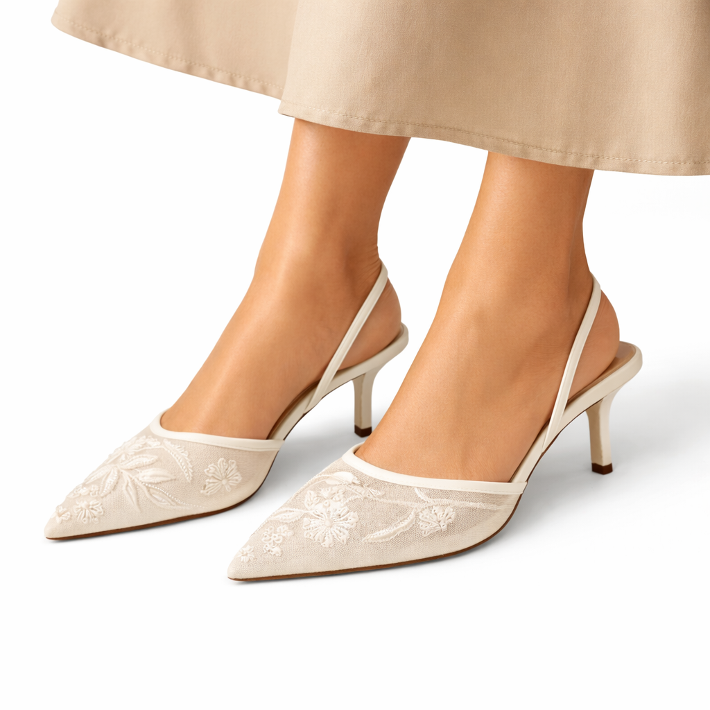 Women's Mule Heel | Pointed Toe Floral
