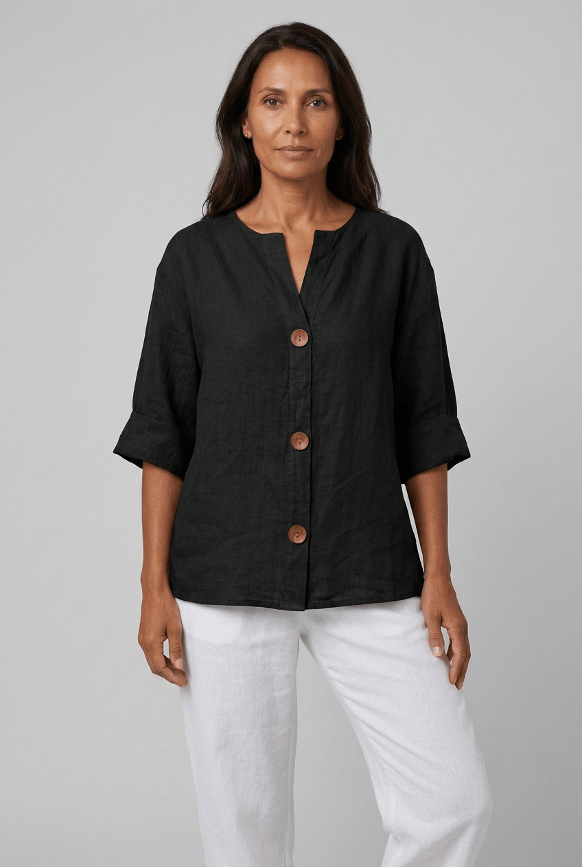 Women’s Relaxed Button Front Blouse | Summer