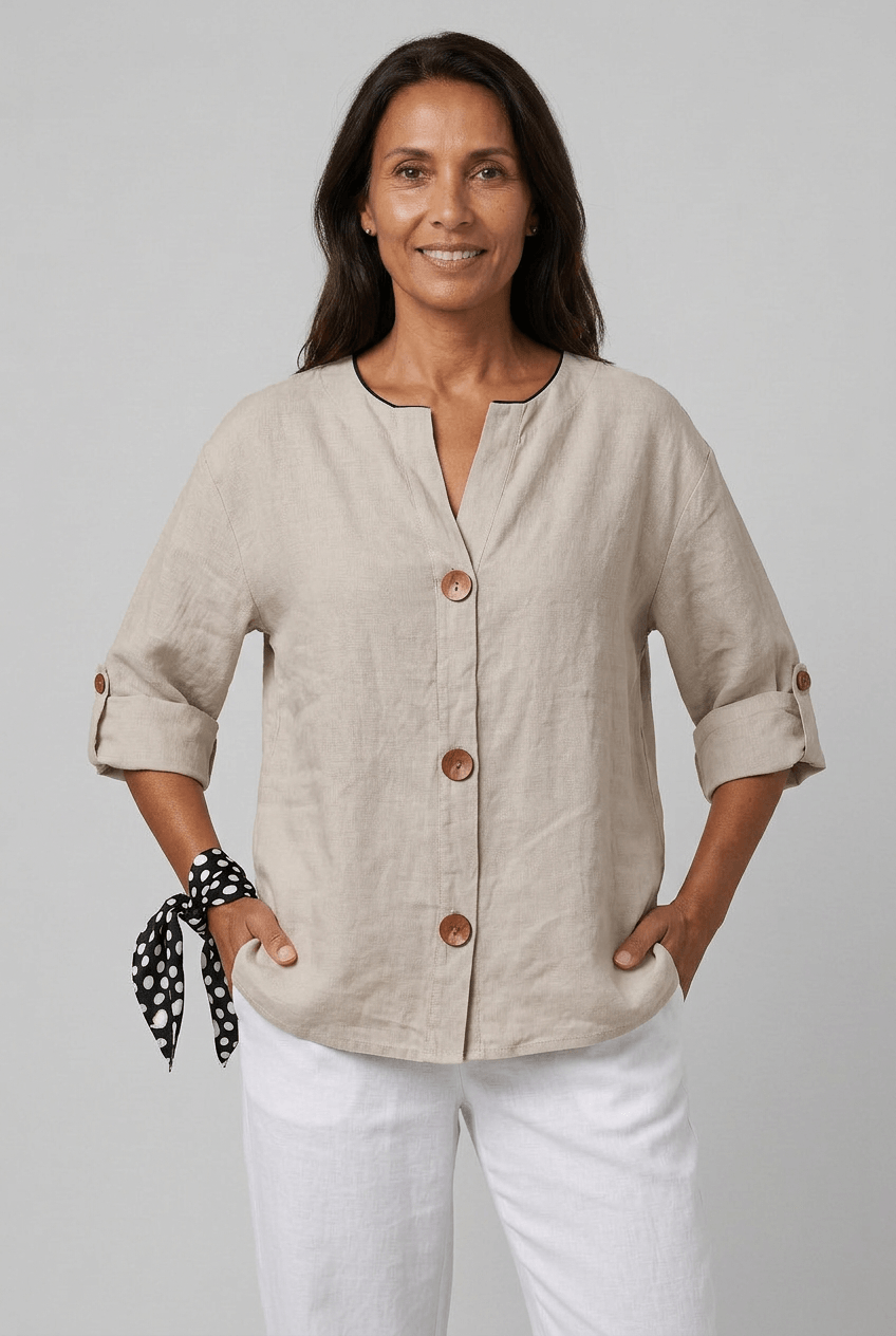 Women’s Relaxed Button Front Blouse | Summer
