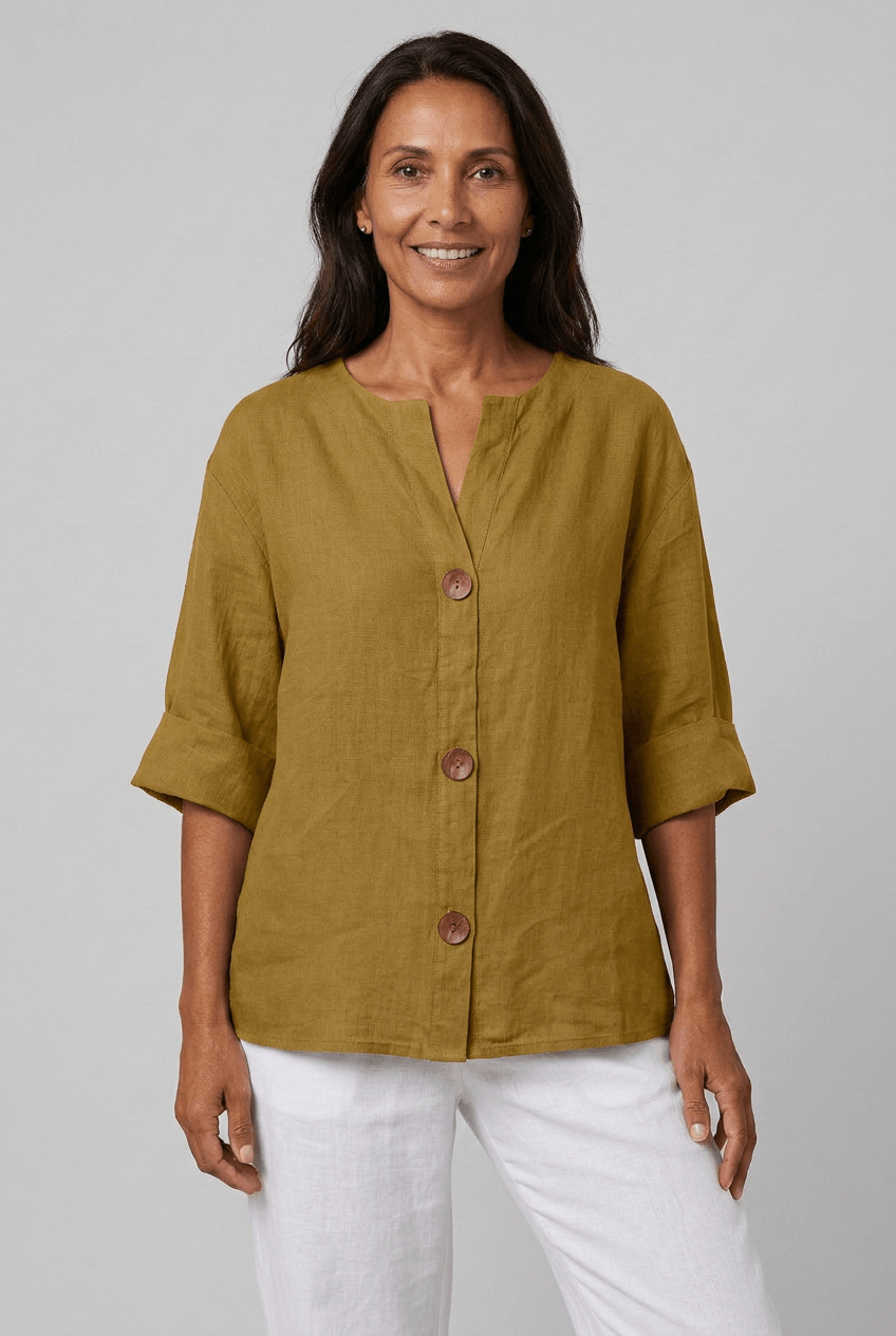 Women’s Relaxed Button Front Blouse | Summer