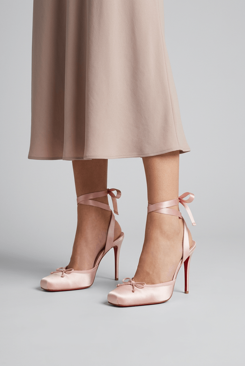 Women's Stiletto Heels with Ribbon Ankle Tie | Bow Detail